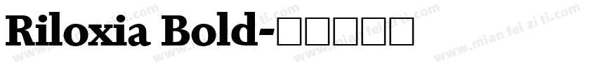 Riloxia Bold字体转换
